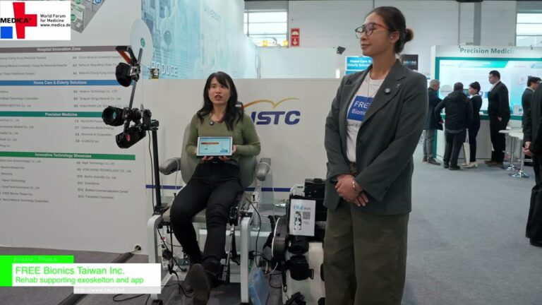 [MÉDICA 2024] Reabilitação "RimBO" com suporte para exoesqueleto e aplicativo - GRÁTIS Biônica Taiwan Inc.