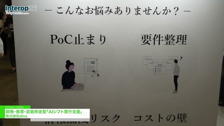 Suporte à implementação da IA ​​Shift com orientação para desenvolvimento, treinamento e adoção. - divx [Interop Tokyo 2026]